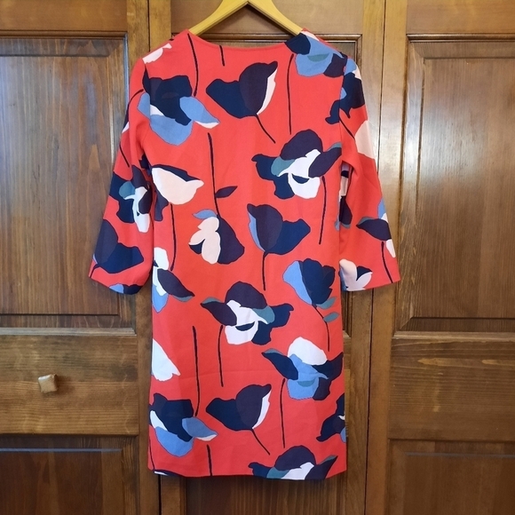 Boden Easy Notch red floral dress with pockets - Picture 9 of 12